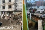 Разрушенный подъезд дома на Виноградаре после ракетного удара 6 июля 2026