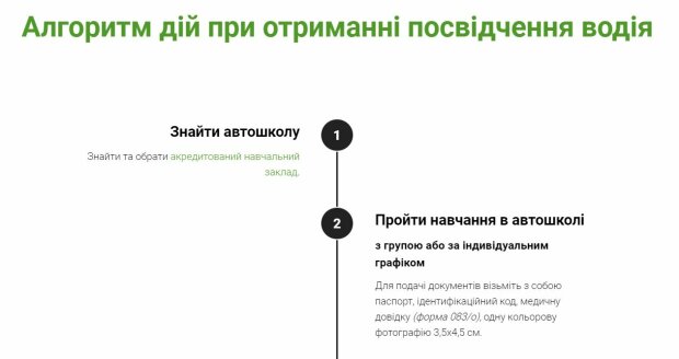 Алгоритм дій, скріншот: hsc.gov.ua