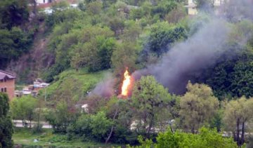 У Вінниці над заправкою зайнявся десятиметровий стовп вогню