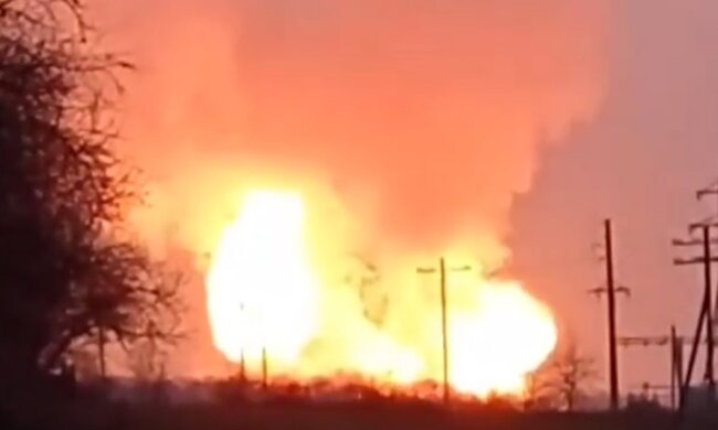Вибух на газопроводі, скріншот відео