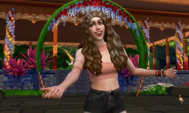 Фестиваль цветов и музыки на острове Сулани, The Sims 4. Кадр из видео