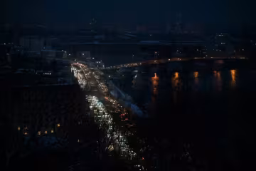 Київ взимку під час відключень світла