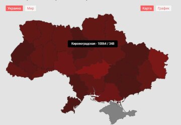 Коронавірус в Україні, скрін: my.ua/coronavirus