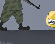 Политическая карикатура от Сергея Ёлкина: санкции и Путин