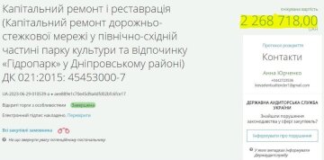 Дані щодо закупівель для "Гідропарку"