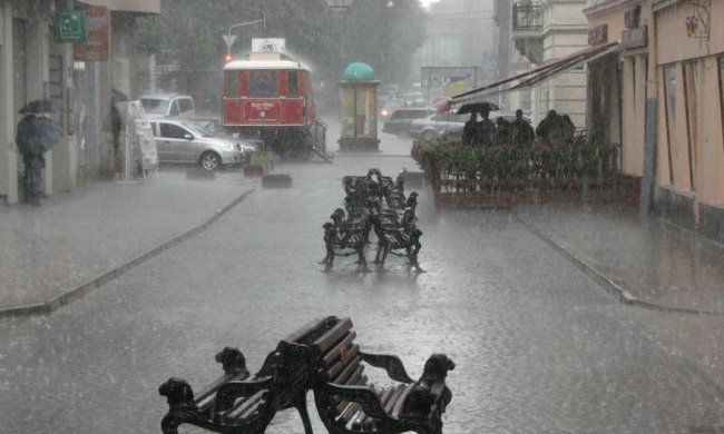 Львов "поплыл" после сильного ливня