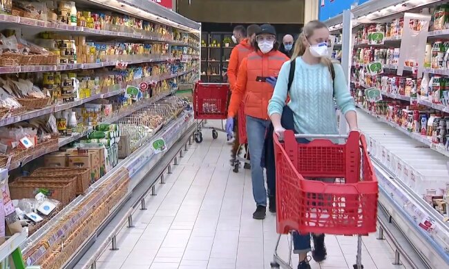 Супермаркет во время карантина, фото YouTube