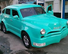 Шестиколесный автомобиль-кастом удивил киевлян (фото)