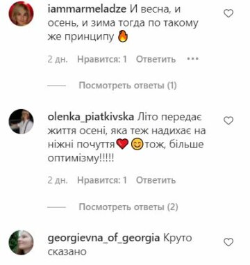 Комментарии к публикации, скриншот: Instagram