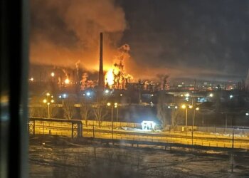 прилет в Самарский НПЗ 23 марта 2024 года
