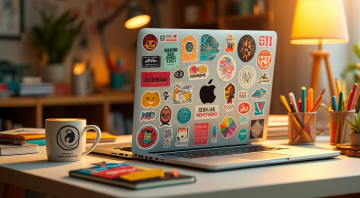 Наклейки на ноутбуке: фото из свободных источников