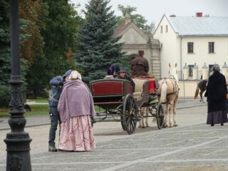 Съемки сериала в Жолкве / фото: Жовква он-лайн