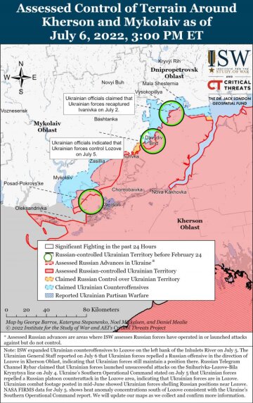 Карта бойових дій, фото: ISW