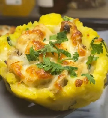 Жульєн в картопляних гніздечках: фото скрін рецепту