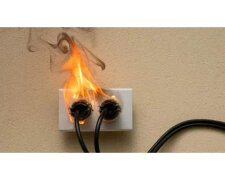 Пожар из-за неисправной техники: фото из свободных источников