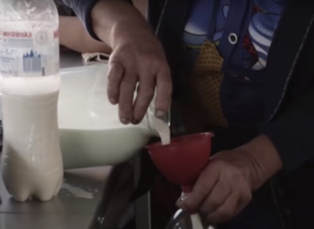Молоко на базаре, скрин, видео