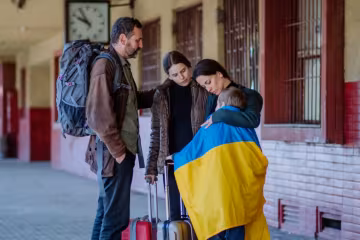 Украинские беженцы / фото: Х