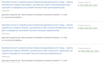 Тендери на закупівлю серіалів. Фото: скрін Прозорро