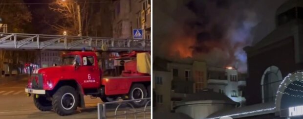 Дрон РФ сжёг детсад в Оболонском районе Киева: огонь охватил двухэтажку