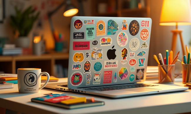 Наклейки на ноутбуці: фото з вільних джерел