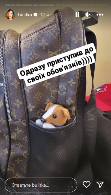 Скриншот из Insta Stories, Виктория Булитко