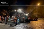 Дорожники обновляют покрытие на объездной дороге Одессы ночью