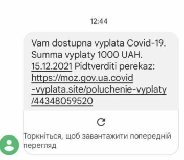 Фейки по выплатам, скриншот: Telegram