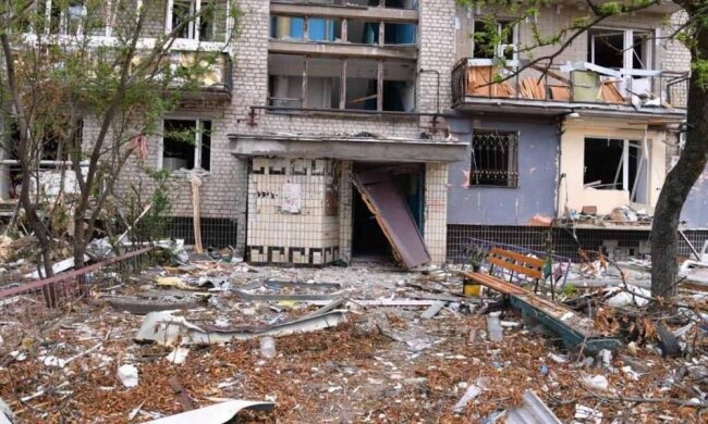 Українське місто після обстрілів окупантів. Фото: скриншот Telegram