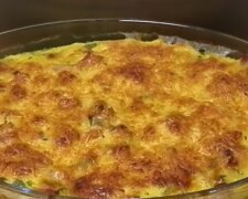 Запеченные макароны с курятиной, кадр из видео