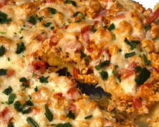 Картопляний пиріг з фаршем: фото скрін рецепту