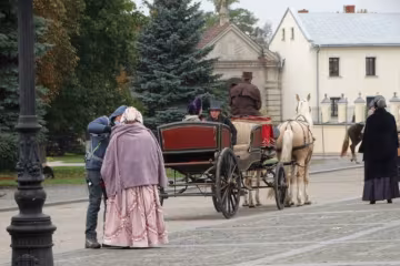 Зйомки серіалу у Жовкві / фото: Жовква он-лайн