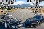 Ford Mustang Hoonicorn V2 Кена Блоку проти McLaren Senna, відео