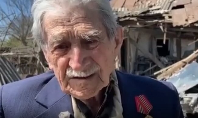 Окупанти розбомбили будинок ветерана, скріншот з відео