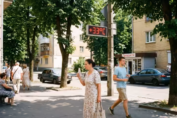 спека місто сонце термометр україна літо