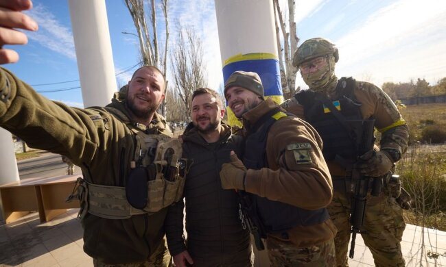 Володимир Зеленський у Херсоні, фото: Telegram