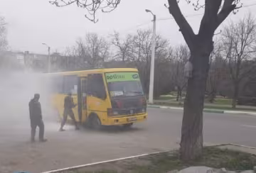 Маршрутка в Чорноморську, фото: Telegram