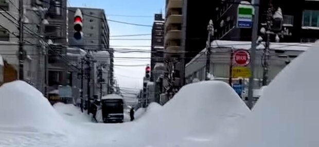 Снігопад, фото: скріншот з відео