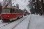 ДТП змусила київські трамваї вишикуватися у чергу