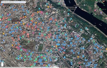 Оновлена карта Києва, скріншот: Google Maps