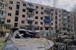 Пошкоджені багатоповерхівки в Харкові після російського обстрілу 5 жовтня