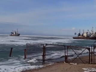 Порт в Бердянске, фото: скриншот из видео