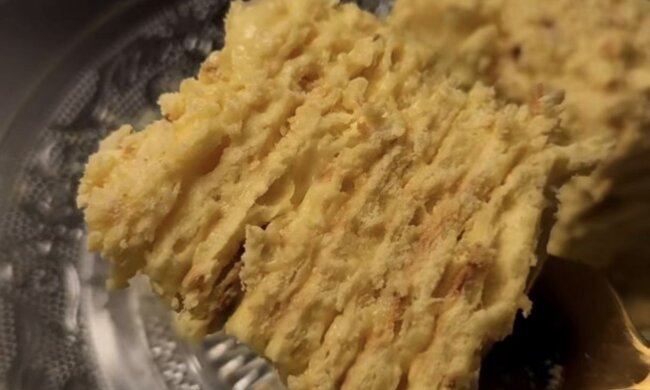 "Наполеон" на сковороде: фото скрин рецепта