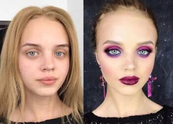 До та після макіяжу, фото: instagram.com / powerofmakeup