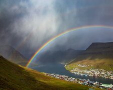 "Подвійна веселка над Клаксвіком". Фарерські острови, Данія Фото: Marko Korosec / via WMO