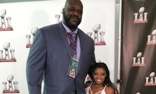 Слон и Моська: Шакил О'Нил и Симона Байлз сделали совместное фото