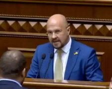 Сергей Вельможный в зале парламента, скрин с видео