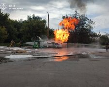Дрон атаковал спасателей на АЗС в Запорожье