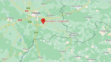 Мапа з позначкою аеропорта. Фото: скриншот Telegram