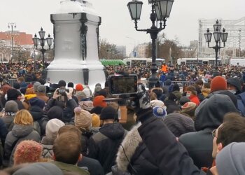 Протести в Росії, кадр з відео