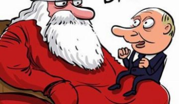 Путін загадав бажання у Санти на колінах